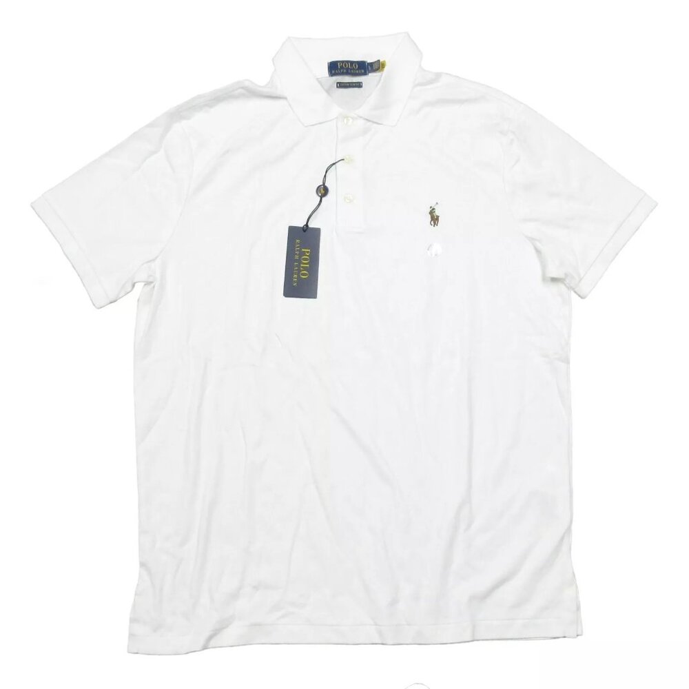 Polo Ralph Lauren Men's White Custom Slim Fit Short Sleeve Polo Shirt XXL TTL